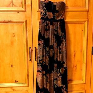 Anthropologie Velvet Strapless Gown Size 4